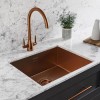 Single Bowl Copper Stainless Steel Undermount Kitchen Sink &amp; Copper Kitchen Mixer Tap - Enza Tamara