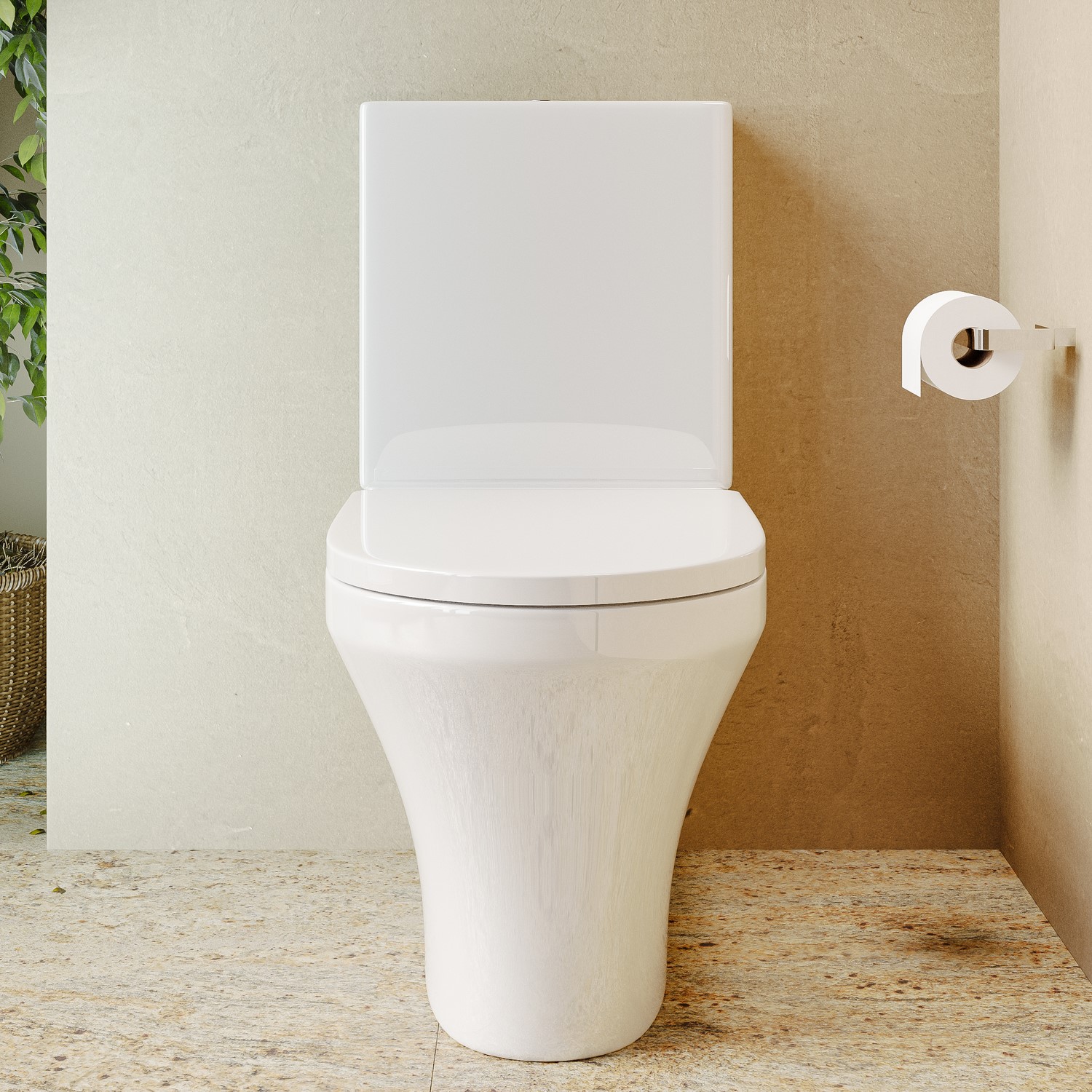 Close Coupled Rimless Closed Back Toilet with Tornado Flush - Tanya ...