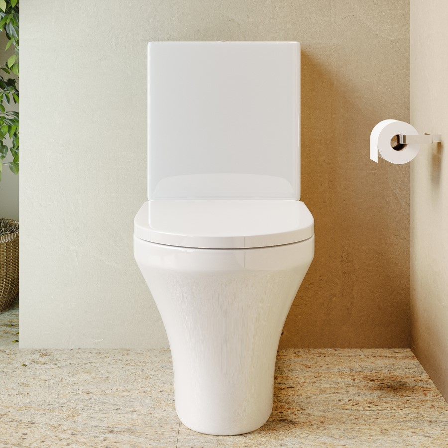 Close Coupled Rimless Closed Back Toilet with Tornado Flush - Tanya ...