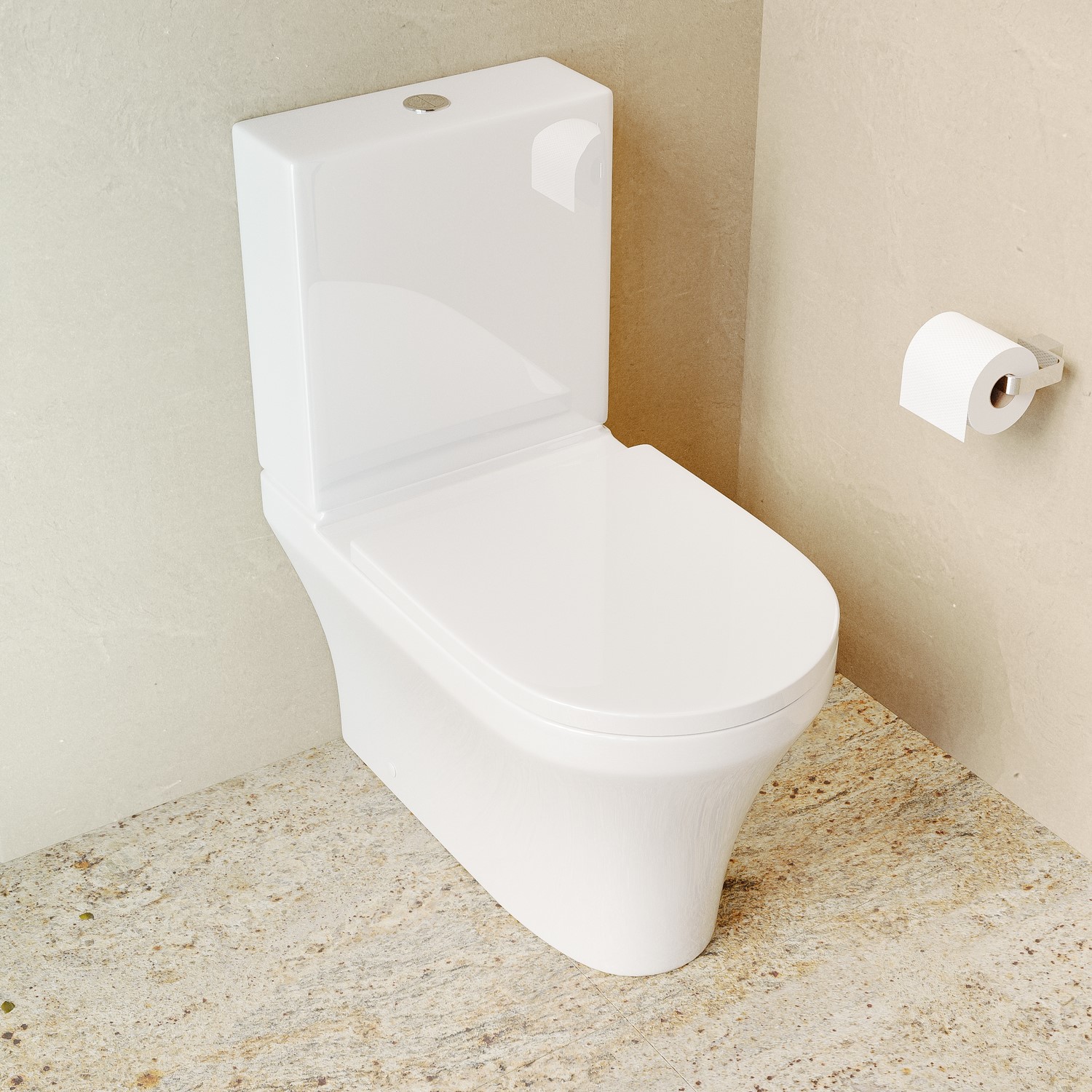 Close Coupled Rimless Closed Back Toilet with Tornado Flush - Tanya ...