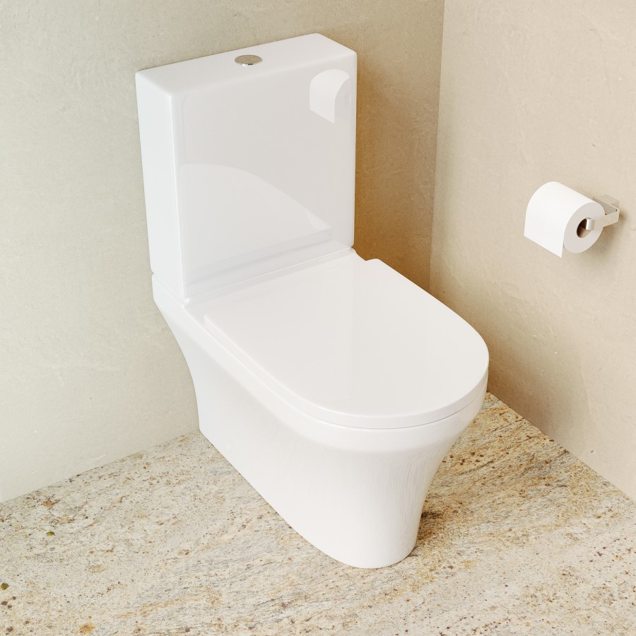 Close Coupled Rimless Closed Back Toilet with Tornado Flush - Tanya ...