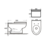 Traditional Low Level Toilet with Mahogany Toilet Seat