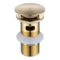 ONLY OPENED - Brushed Brass Click Clack Slotted Basin Waste - Arissa ONLY OPENED - Brushed Brass Click Clack Slotted Basin Waste - Arissa