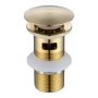 ONLY OPENED - Brushed Brass Click Clack Slotted Basin Waste - Arissa