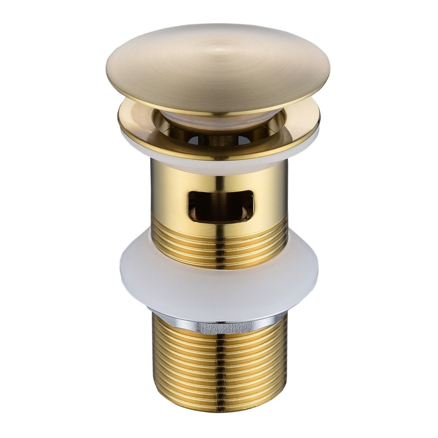 ONLY OPENED - Brushed Brass Click Clack Slotted Basin Waste - Arissa