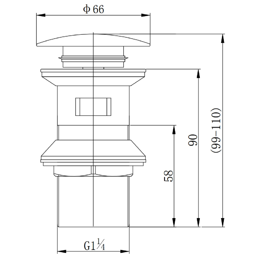 ONLY OPENED - Brushed Brass Click Clack Slotted Basin Waste - Arissa