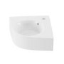 Wall Hung Corner Basin 440mm with Brass Tap Bottle Trap and Waste - Theo