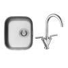 1 Bowl Ava Stainless Steel Kitchen Sink &amp;  Hector Kitchen Mixer Tap