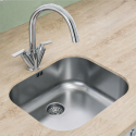 BUN/TMT029/87041 Single Bowl Undermount Stainless Steel Kitchen Sink with Chrome Kitchen Mixer Tap