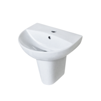 Semi Pedestal Sink 450mm Wide - 1 Tap Hole