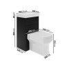 500mm Black Cloakroom Toilet and Sink Unit with Square Toilet and Black Fittings - Valetta