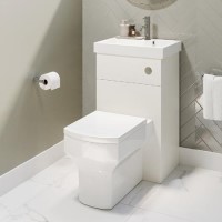500mm White Cloakroom Toilet and Sink Unit with Chrome Fittings - Valetta 500mm White Cloakroom Toilet and Sink Unit with Chrome Fittings - Valetta