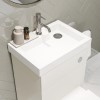 500mm White Cloakroom Toilet and Sink Unit with Square Toilet and Chrome Fittings - Valetta