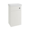 500mm White Cloakroom Toilet and Sink Unit with Square Toilet and Chrome Fittings - Valetta
