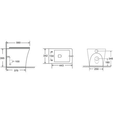 Grade A1 - Back To Wall Rimless Toilet with Soft Close Seat - Boston