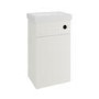 500mm White Cloakroom Toilet and Sink Unit with Black Fittings - Valetta