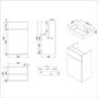 500mm White Cloakroom Toilet and Sink Unit with Black Fittings - Valetta