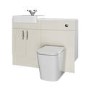 1200mm Beige Toilet and Sink Unit with Chrome Fittings - Vancouver