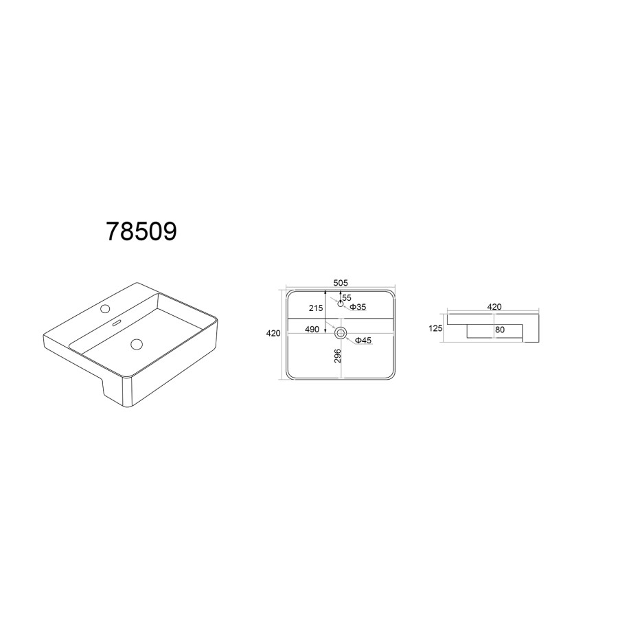 1500mm Blue Toilet and Sink Unit with Storage Unit and Square Toilet - Vancouver