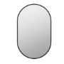 ONLY OPENED - Oval Black Backlit Bathroom Mirror with Battery Operated Lights 500 x 800mm - Venus