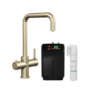 Brass 4 in 1 Instant Boiling Hot Water Dual lever Kitchen Tap with 2.4L Boiler Filter & 2L Water Chiller Tank - Pronto