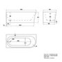 Freestanding Shower Bath Single Ended Left Hand Corner with Matt Black Bath Screen 1700 x 750mm - Vigo
