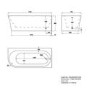 Freestanding Shower Bath Single Ended Right Hand Corner with Brushed Brass Bath Screen 1700 x 750mm - Vigo