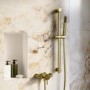 Brushed Brass 1 Outlet Thermostatic Shower Set with Exposed Valve  - Volta
