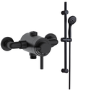 Black 1 Outlet Thermostatic Shower Set with Exposed  Valve  - Volta