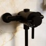 Black 1 Outlet Thermostatic Shower Set with Exposed  Valve  - Volta