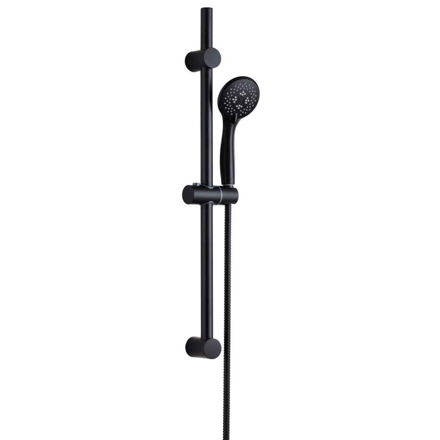 Black 1 Outlet Thermostatic Shower Set with Exposed  Valve  - Volta