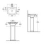 Rak Ceramics Traditional  Pedestal Basin 460mm