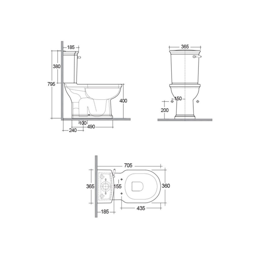 Close Coupled Toilet with Soft Close Seat - RAK Washington 