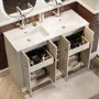 1200mm Beige Freestanding Double Vanity Unit with Basin - Windsor