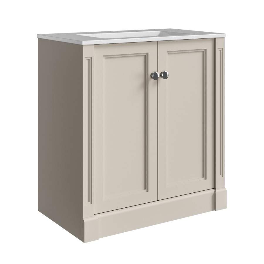 800mm Beige Freestanding Vanity Unit with Basin - Windsor