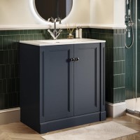 800mm Blue Freestanding Vanity Unit with Basin - Windsor 800mm Blue Freestanding Vanity Unit with Basin - Windsor