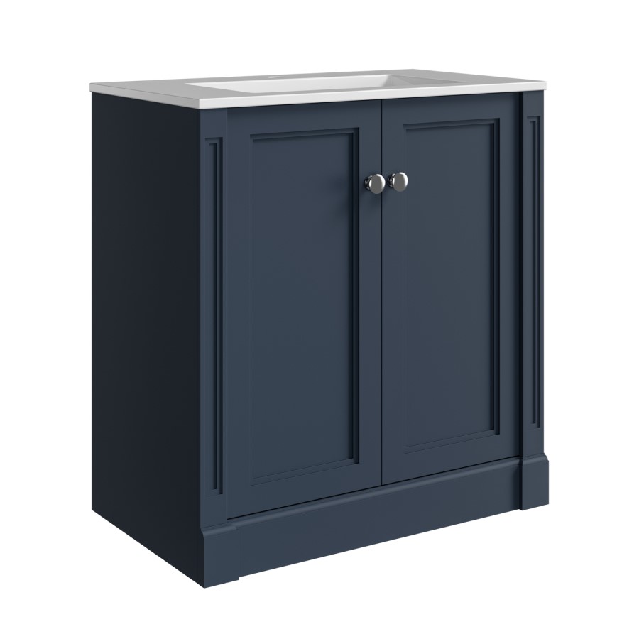 800mm Blue Freestanding Vanity Unit with Basin - Windsor