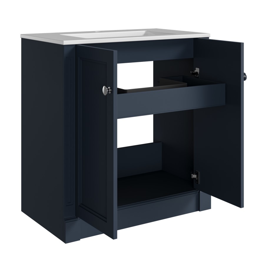 800mm Blue Freestanding Vanity Unit with Basin - Windsor