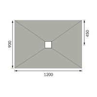 1200x900mm Wet Room Tile-Ready Shower Tray Former 30mm with Square Centre Drain – Live Your Colour