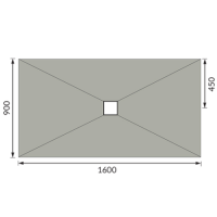 1600x900mm Wet Room Tile-Ready Shower Tray Former 30mm with Square Centre Drain – Live Your Colour