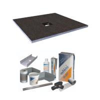 900x900mm Square Level Acess Tray Centre Drain and Install and Drainage Kit