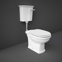 Close Coupled Traditional Low Level Toilet and Soft Close Seat - RAK Washington 