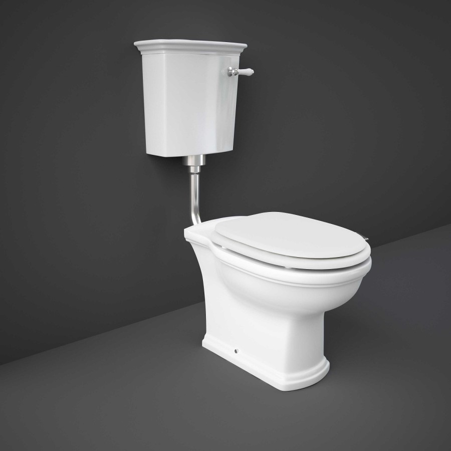 Close Coupled Traditional Low Level Toilet and Soft Close Seat - RAK Washington 