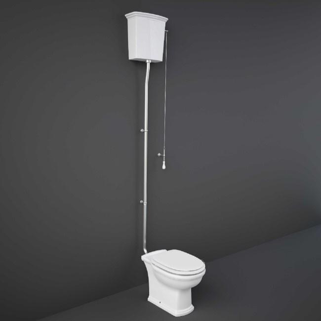 Close Coupled Traditional High Level Toilet and Soft Close Seat - RAK Washington 