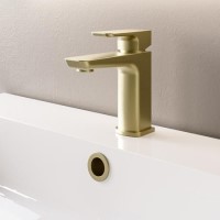 Brushed Brass Mono Basin Mixer - Zana Brushed Brass Mono Basin Mixer - Zana