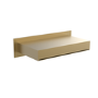 Brushed Brass 2 Outlet Wall Mounted Thermostatic Mixer Shower Set with Bath Filler Spout - Zana