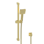 Brushed Brass 2 Outlet Wall Mounted Thermostatic Mixer Shower Set with Bath Filler Spout - Zana