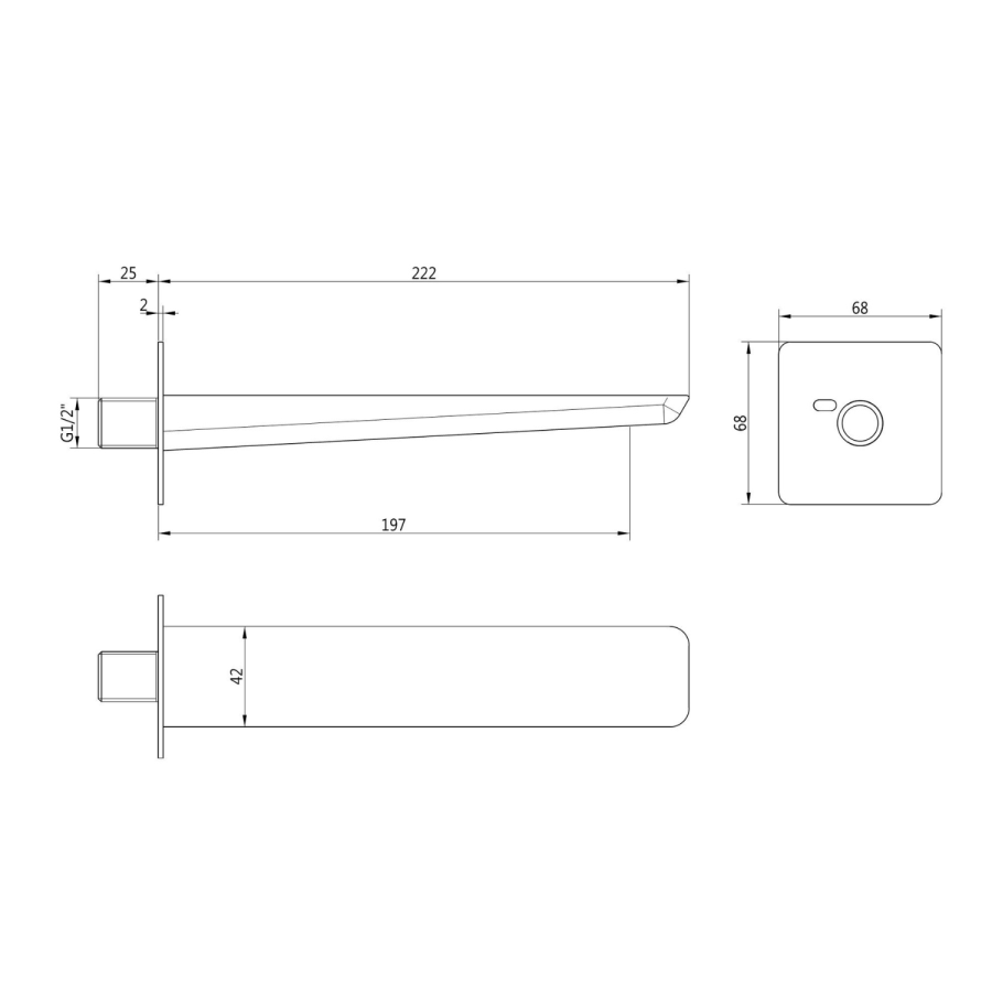 Chrome Bath Filler Spout Thermostatic Mixer Shower Set - Zana