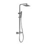 Gun Metal Thermostatic Bar Mixer Shower Set with Slide Rail Kit & Hand Shower - Zana