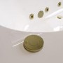 Double Ended Whirlpool Spa Bath with 8 Brushed Brass Whirlpool Jets 1700 x 750mm - Burford